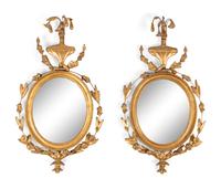 A Pair of Continental Giltwood Mirrors