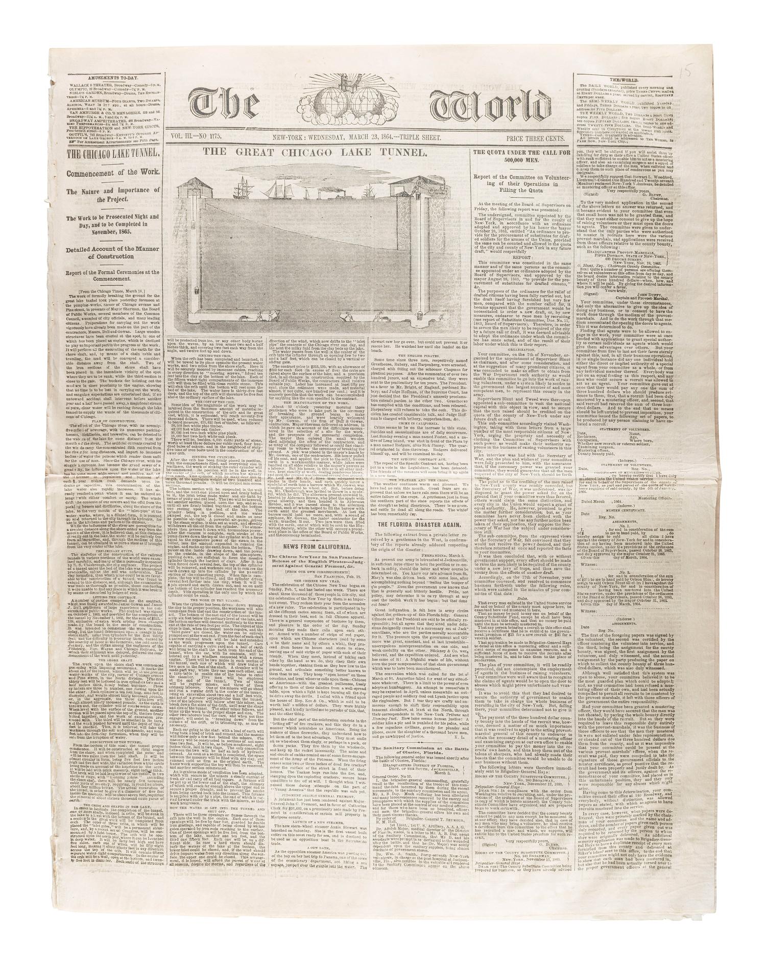 [CIVIL WAR]. A group of Civil War-era newspapers, comprising: