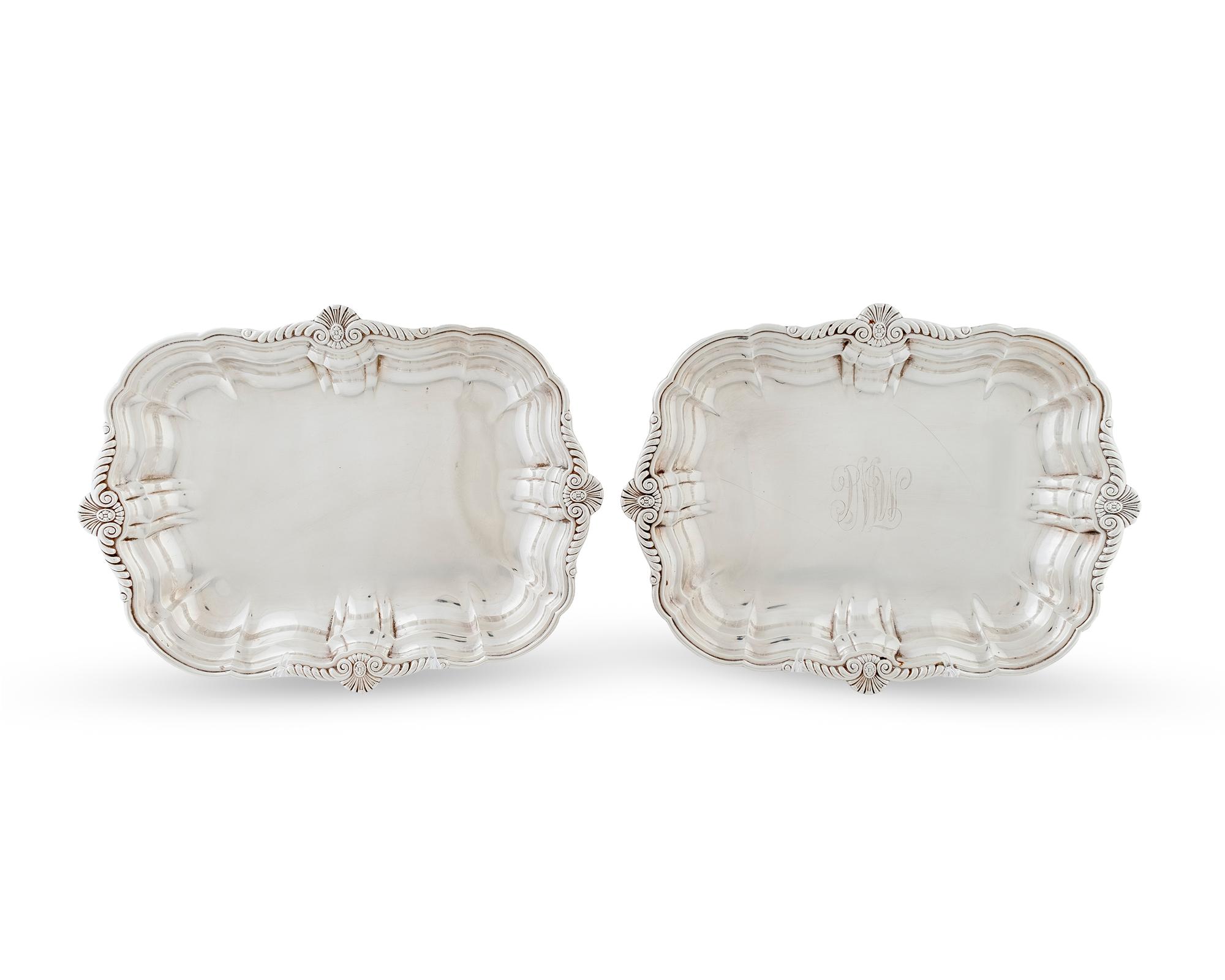 A Pair of American Silver Serving Dishes — 20TH CENTURY