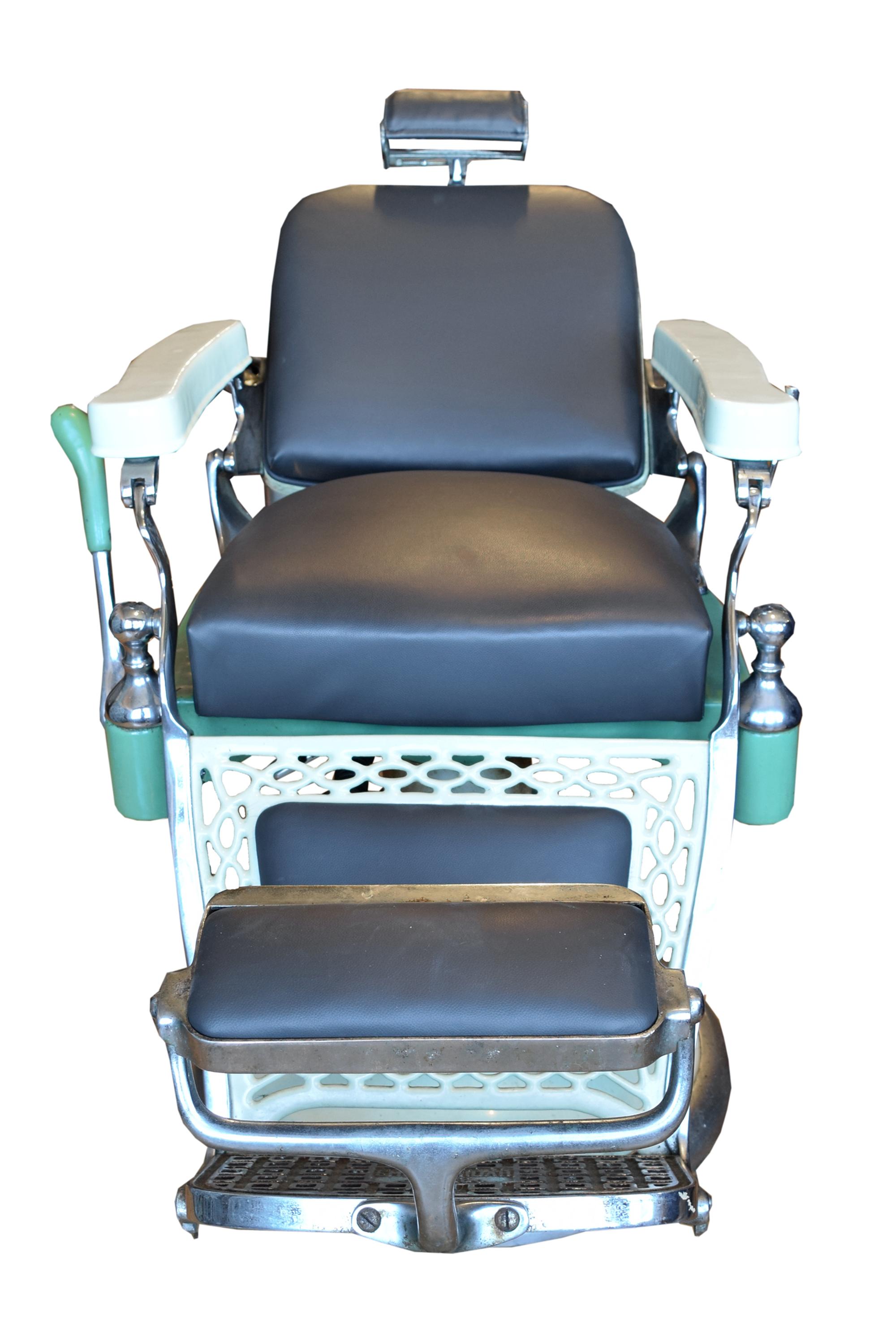 An Emil J Paidar Barber Shop Chair 29" W x 57" D x 40" H — United States, Circa 1920