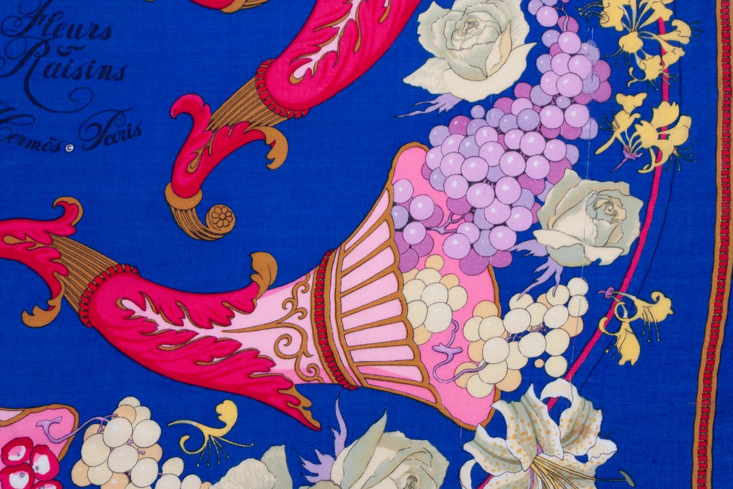 Two Hermès 90cm Silk/Cashmere Scarves