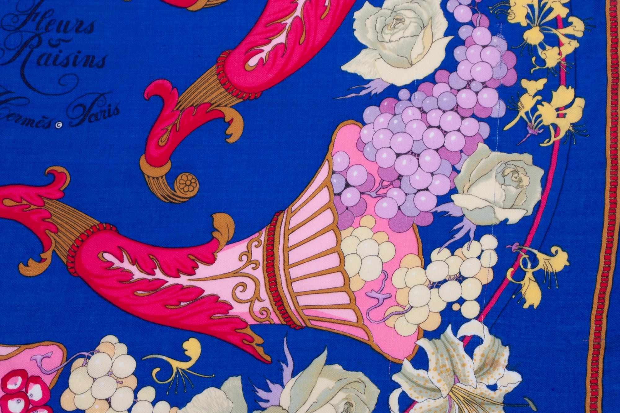 Two Hermès 90cm Silk/Cashmere Scarves