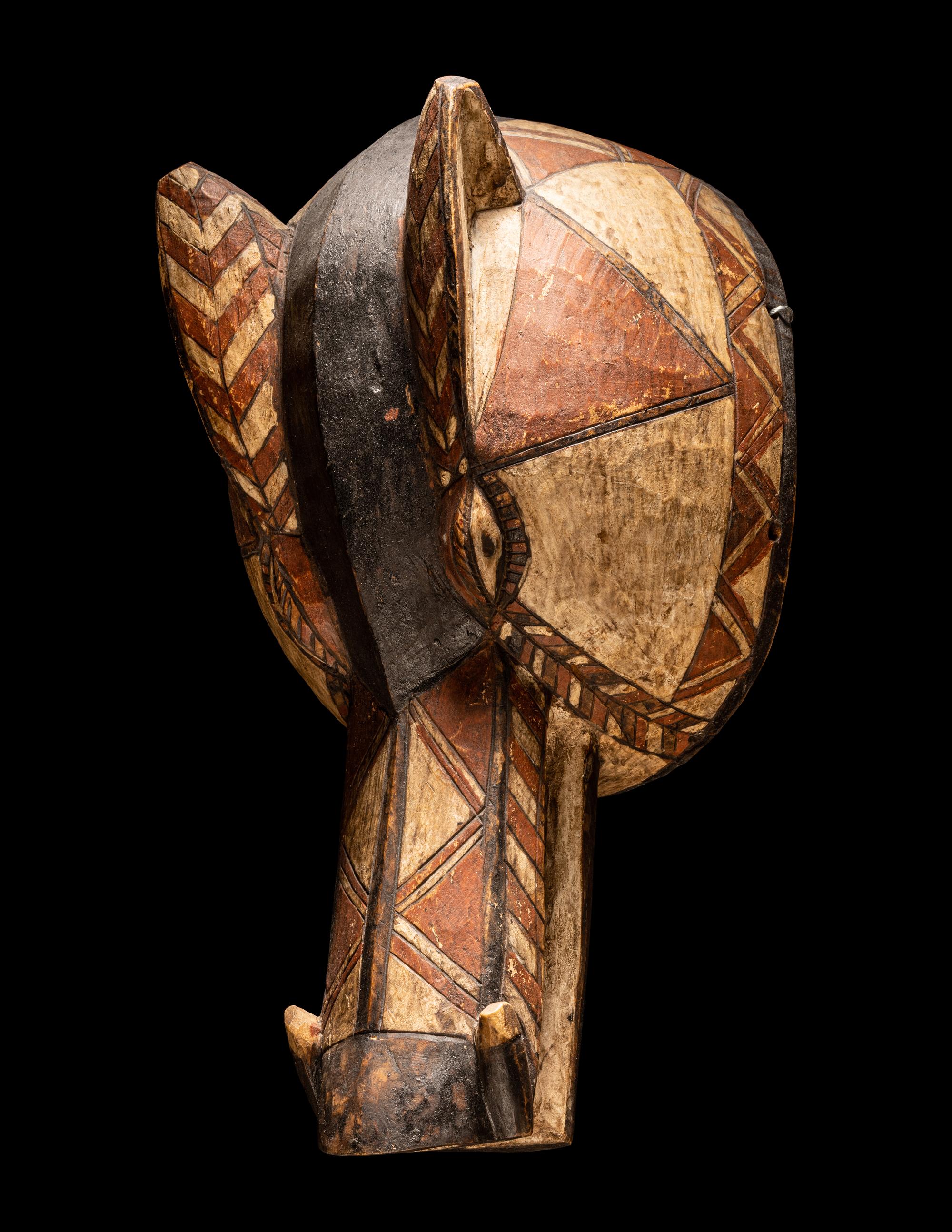 Two Mossi Wood Warthog Helmet Masks