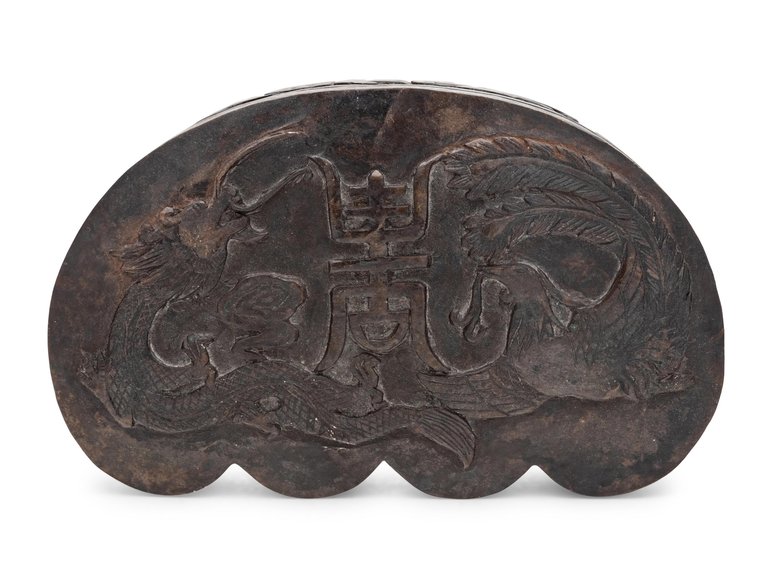 A Chinese Export Metal Box with Dragons