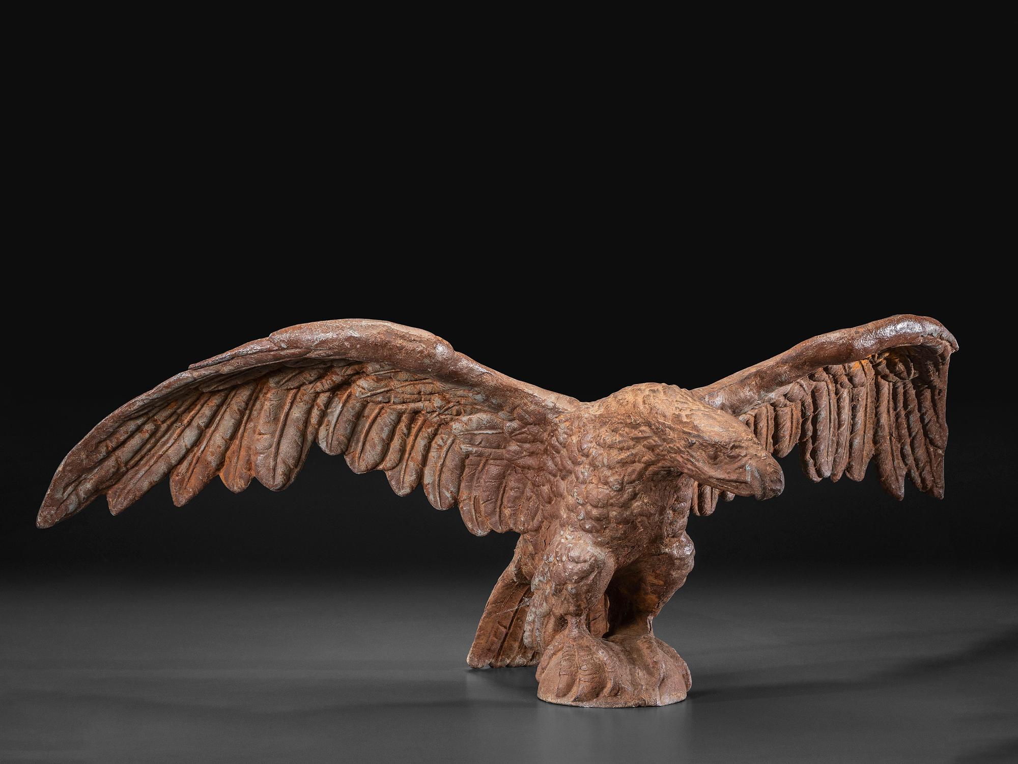 A Cast Iron Eagle Finial