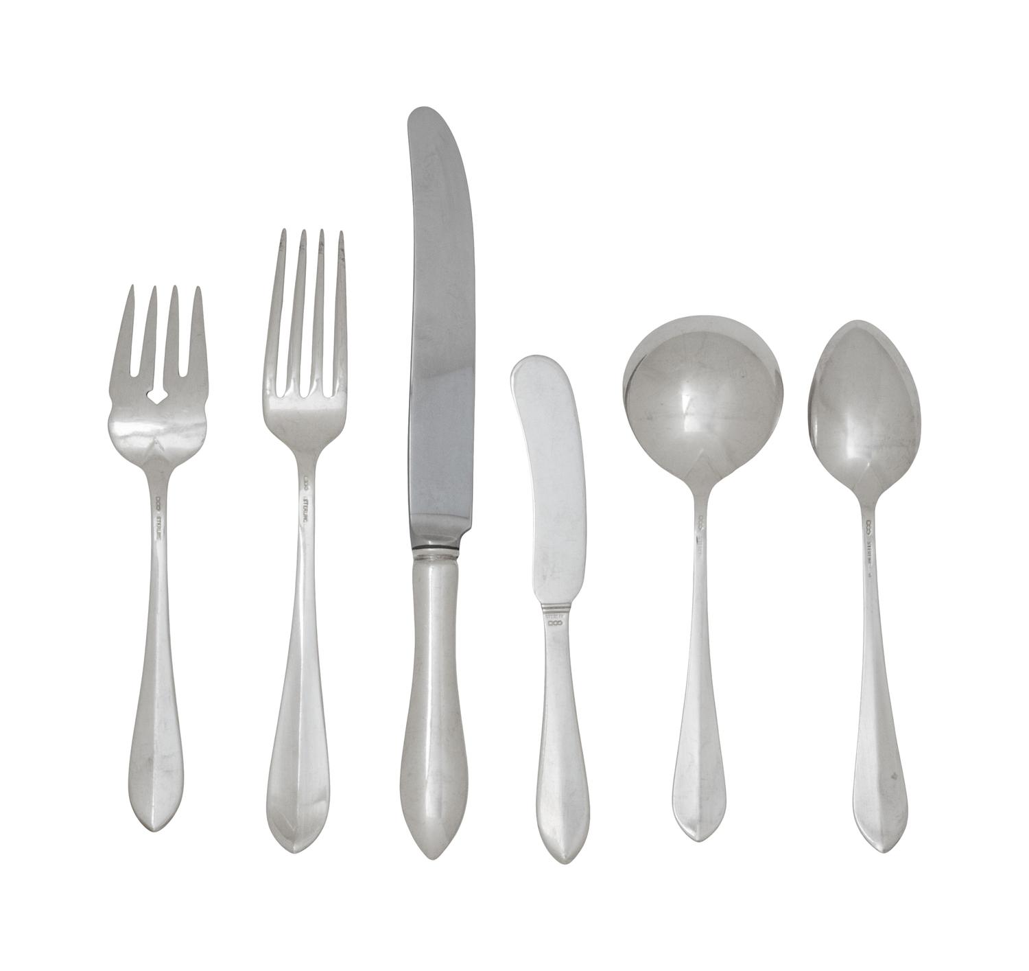 An American Silver Flatware Service