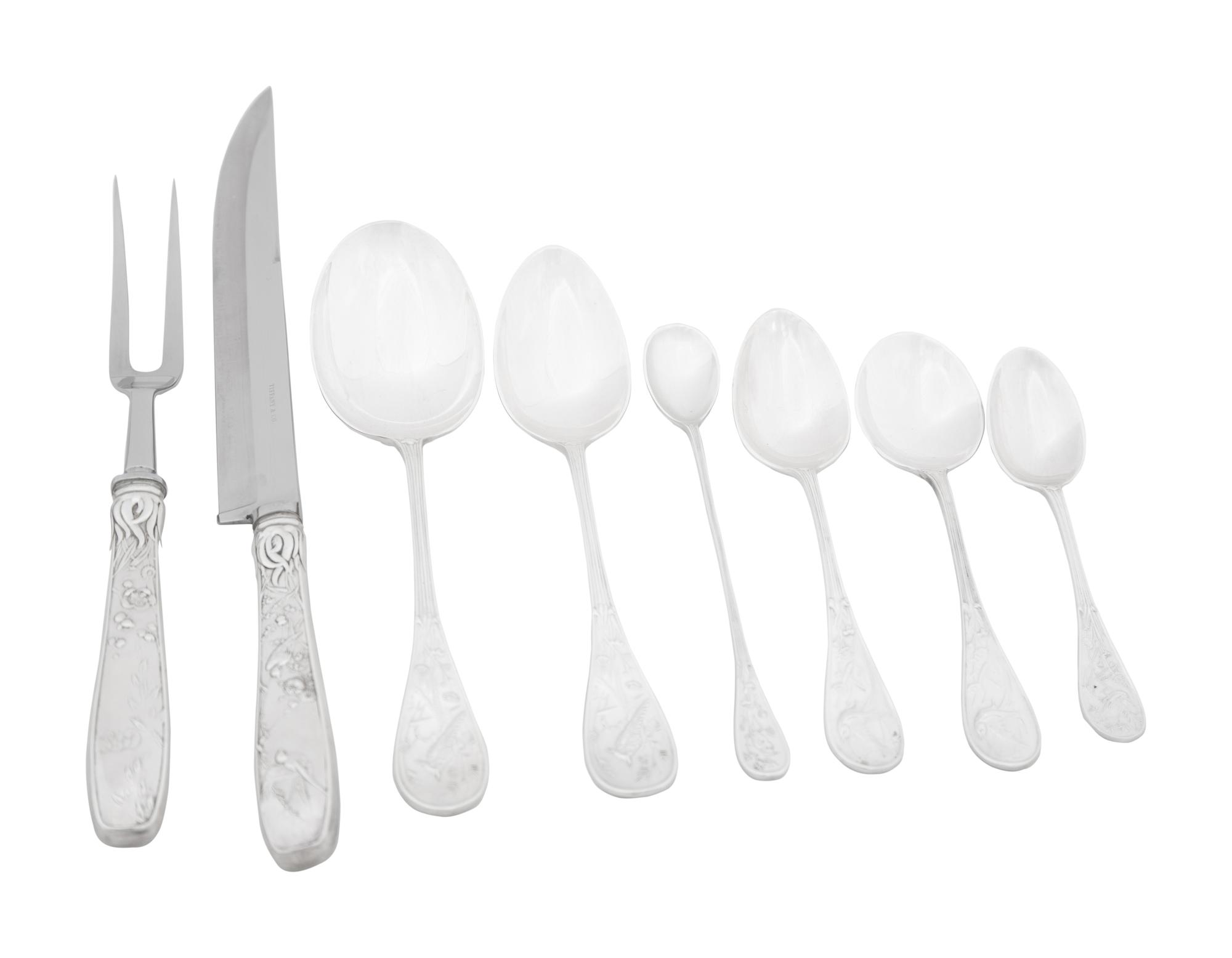 An Extensive Tiffany and Co. Silver Flatware Service