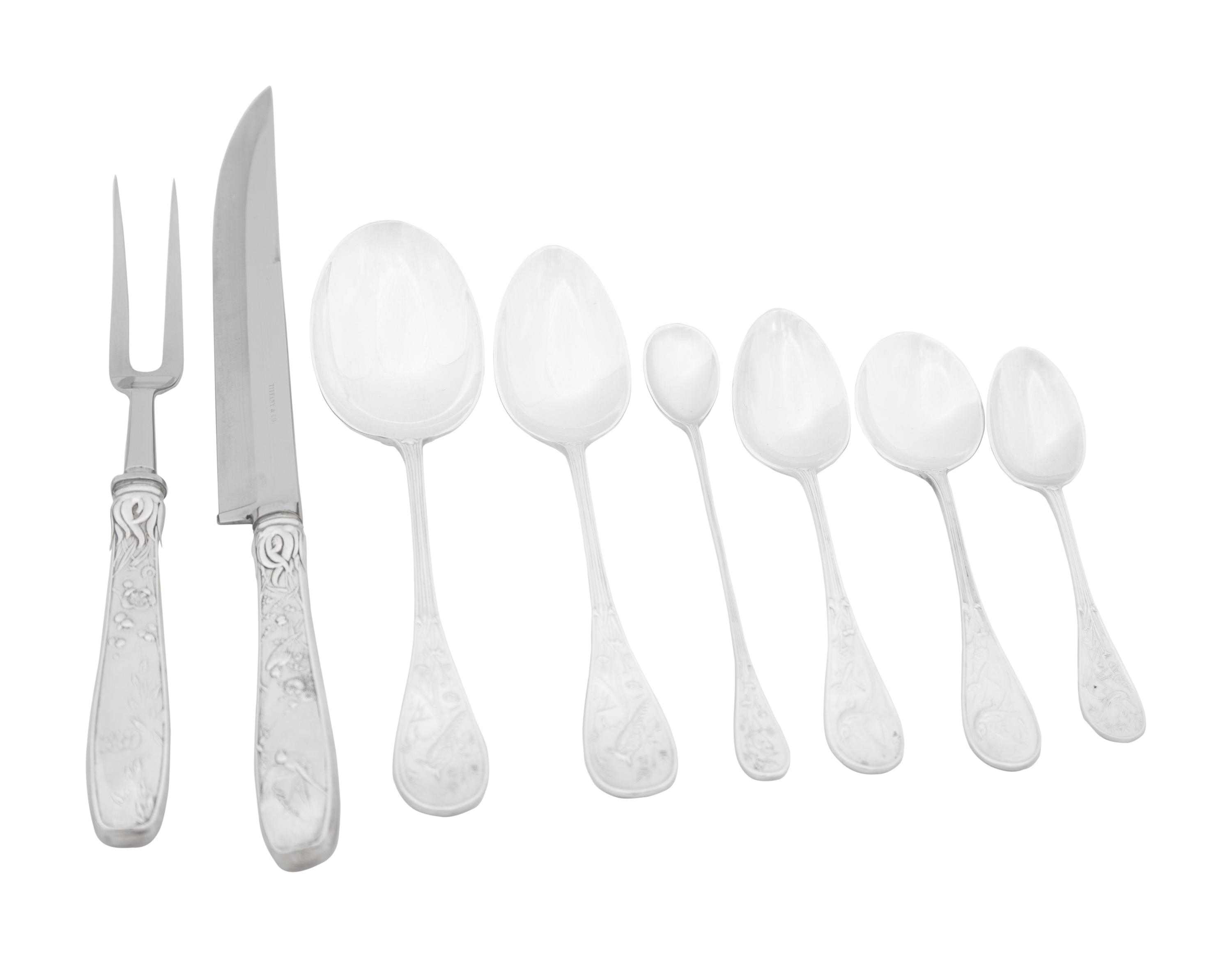 An Extensive Tiffany and Co. Silver Flatware Service
