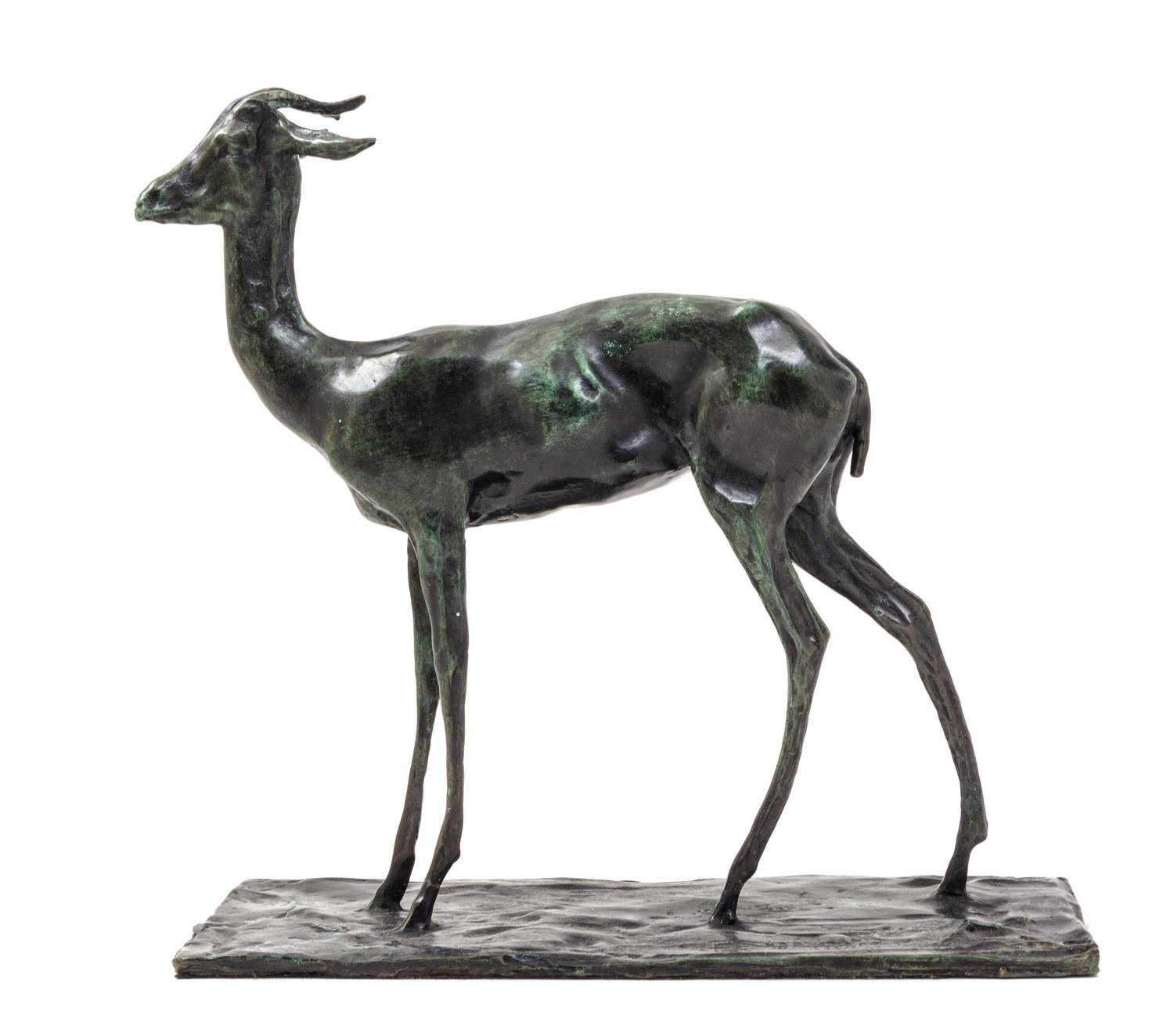 An Italian Bronze Figure, after Rembrandt Bugatti (1884-1916) Height 13 inches.