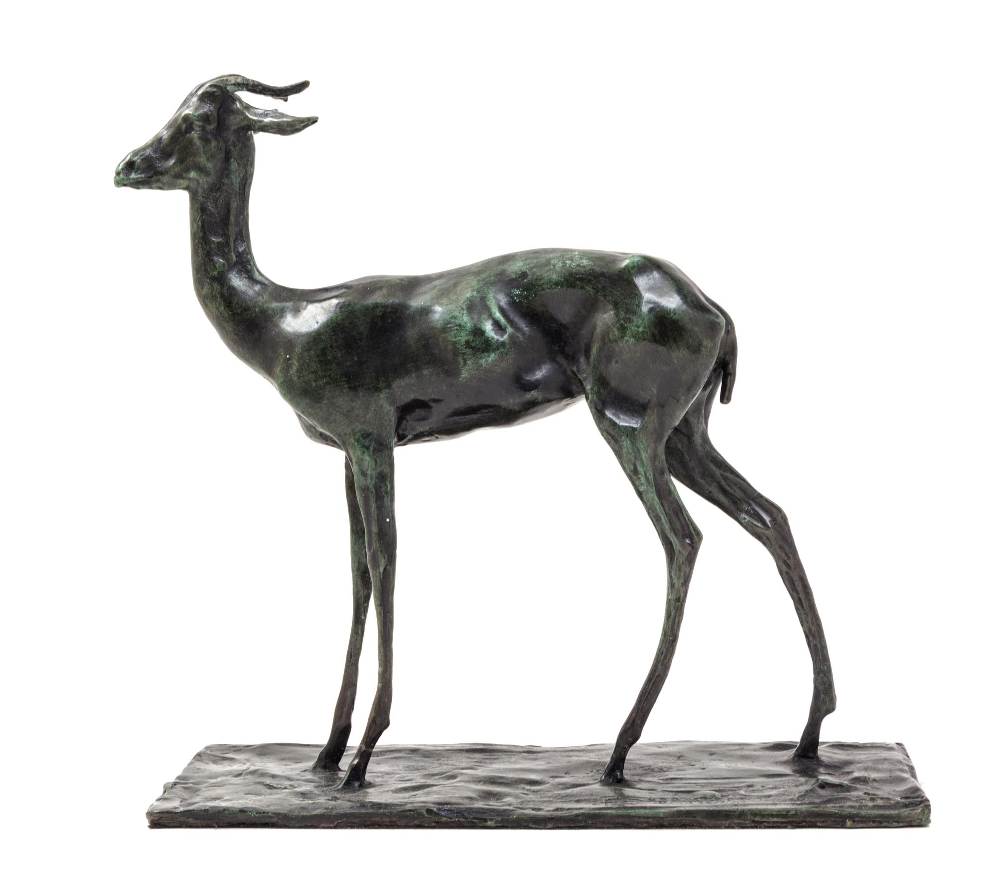 An Italian Bronze Figure, after Rembrandt Bugatti (1884-1916) Height 13 inches.