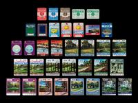 A Group of 35 1980s-2000s Masters Golf Tournament Augusta National Badges Including Tiger Woods' First Appearance as Amateur (1995)