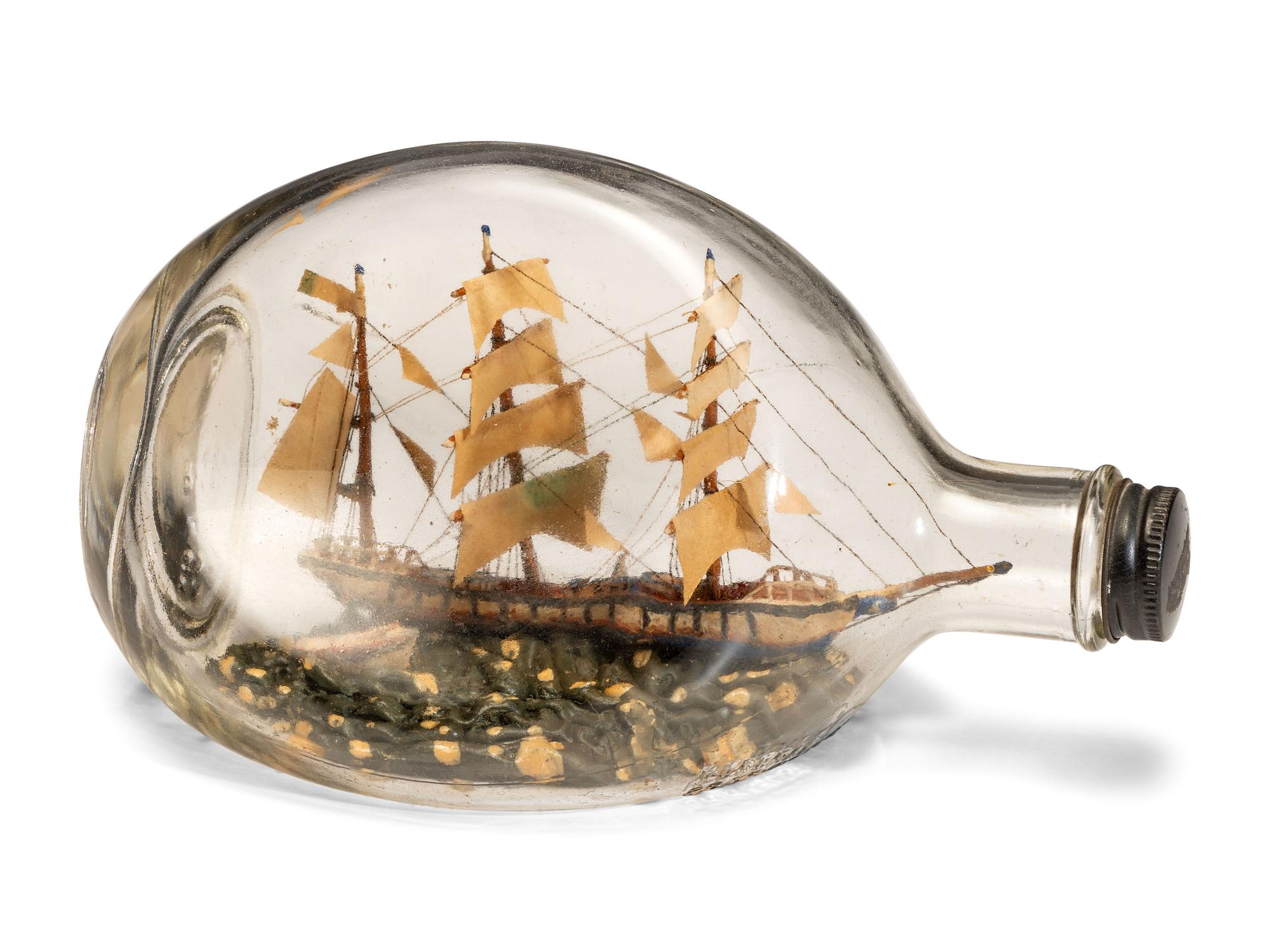Three Miniature Ship Models