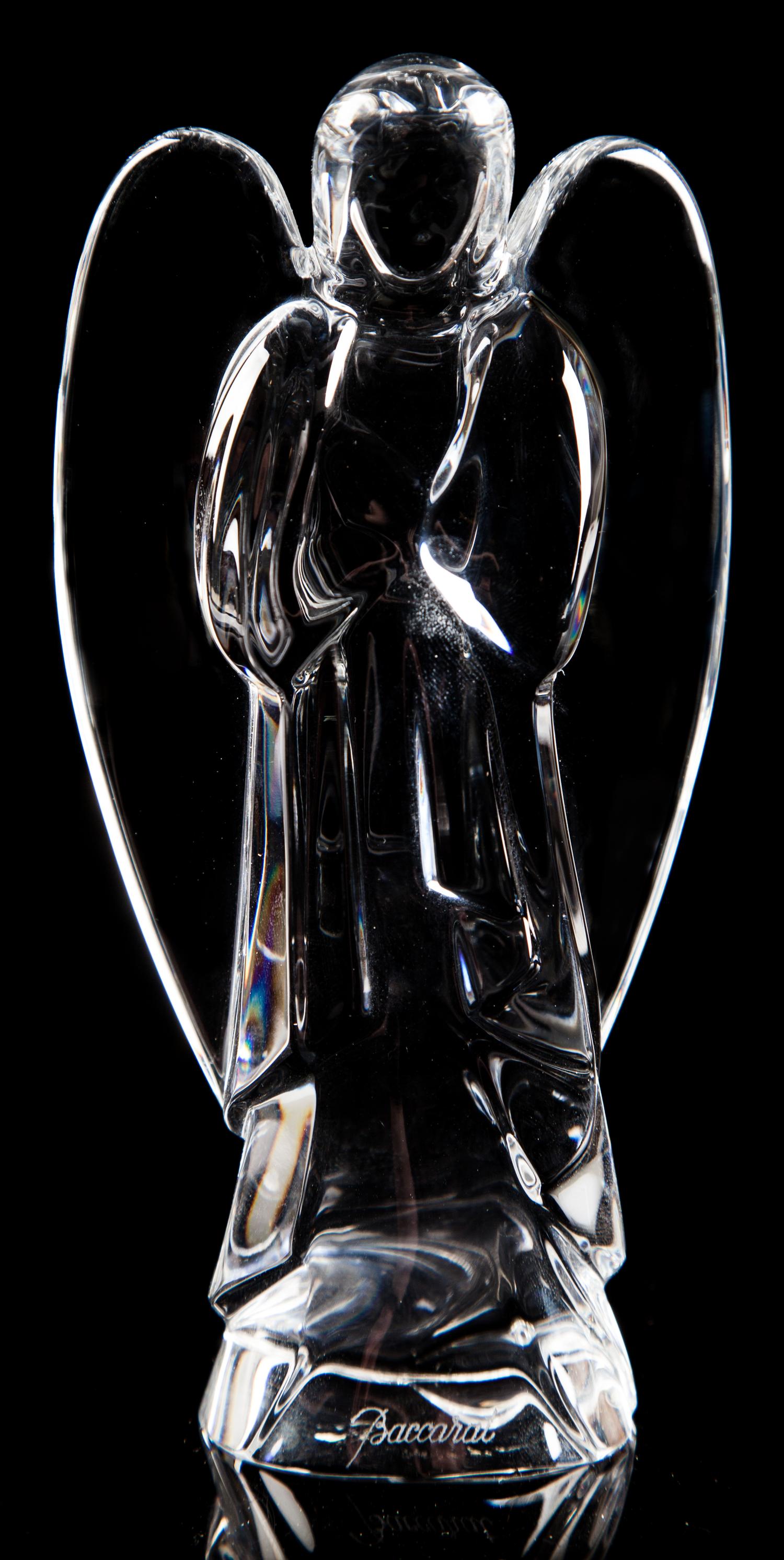 A Baccarat Glass Figure of an Angel Length 6 inches.