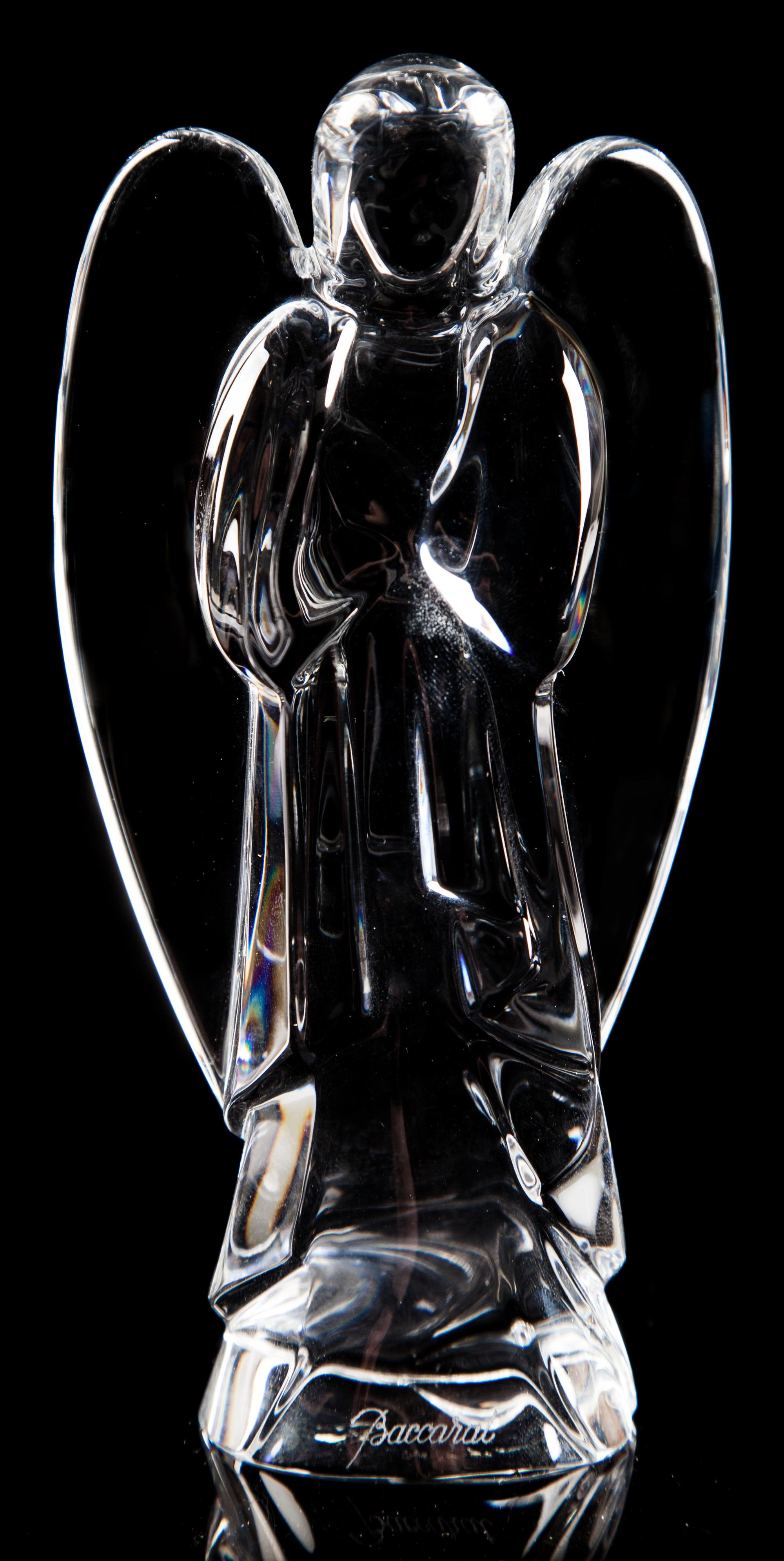 A Baccarat Glass Figure of an Angel Length 6 inches.
