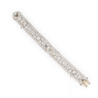 ART DECO, DIAMOND AND PLATINUM BRACELET