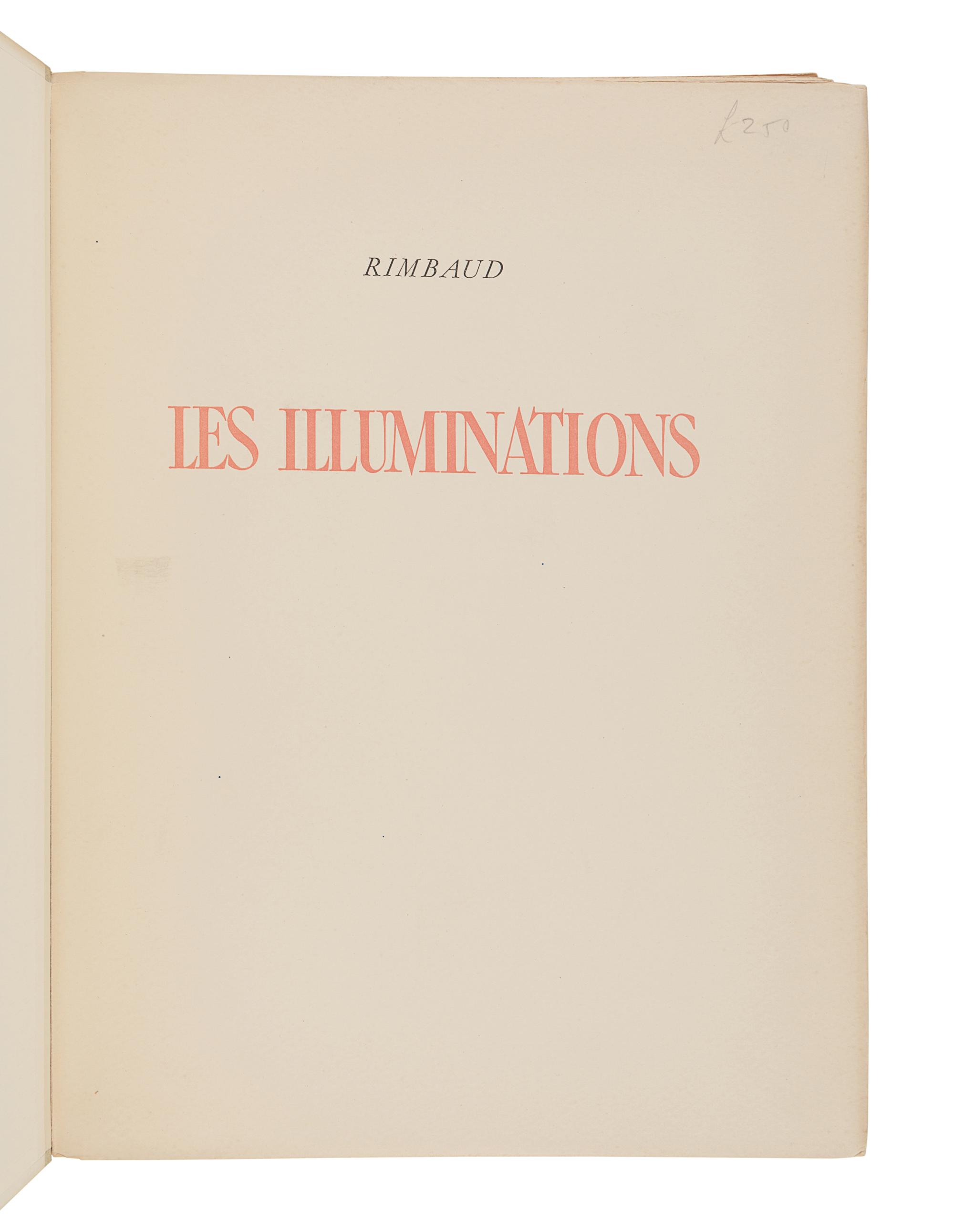LÉGER, FERNAND (1881-1955). -- RIMBAUD, Arthur (1854-1891). Les Illuminations. Lausanne: Grosclaude Éditions des Gaules, [1949].