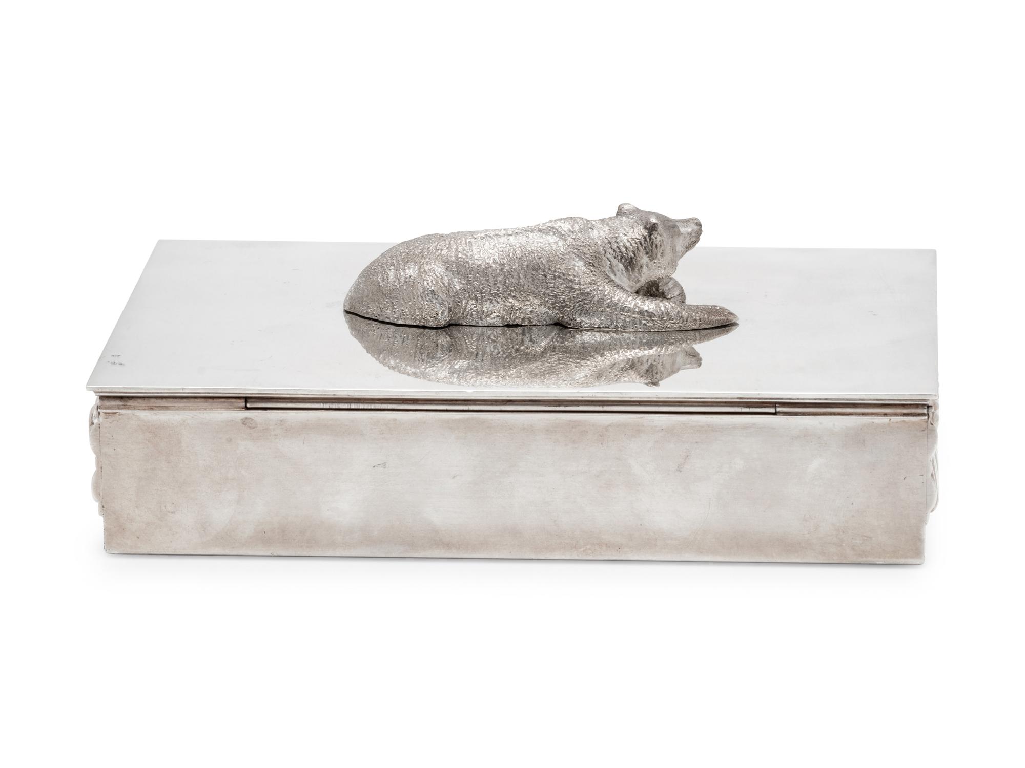 A Tiffany & Co. Silver Table-Top Cigarette Box