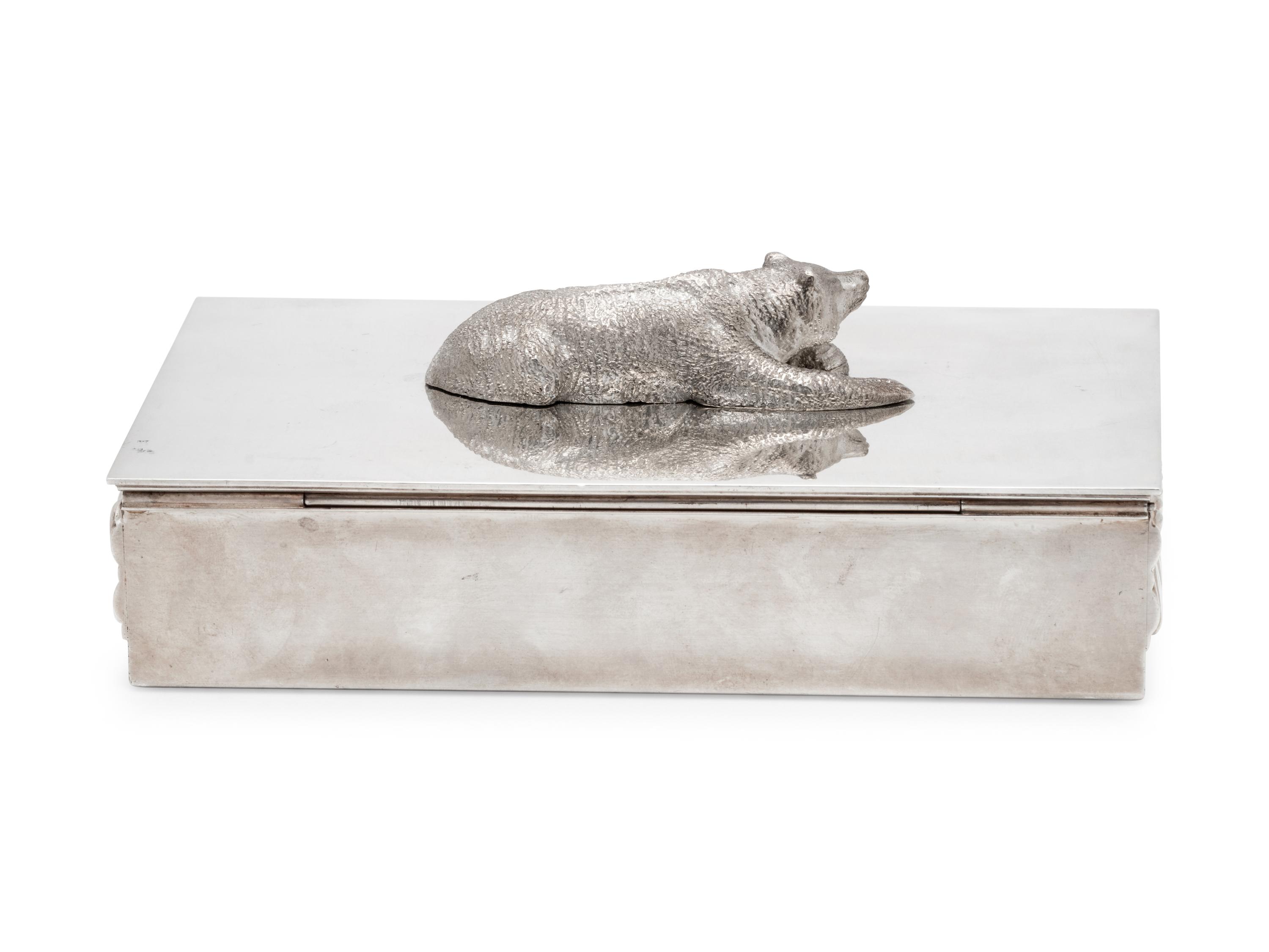 A Tiffany & Co. Silver Table-Top Cigarette Box
