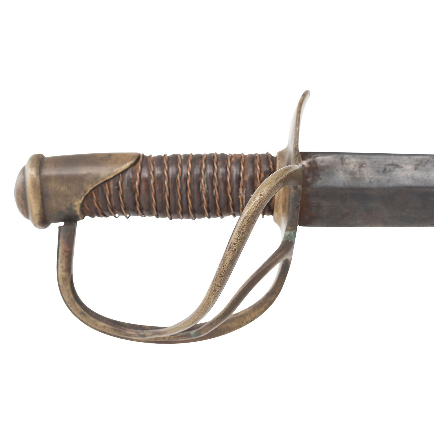 Memphis Novelty Works Straight Blade Cavalry Saber with Brass Scabbard