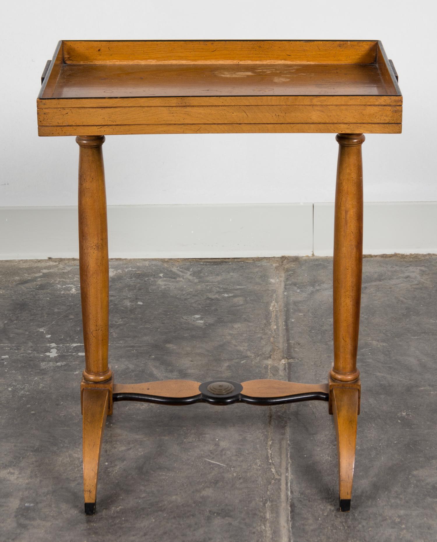 A Biedermeier Style Work Table Height 23 x width 18 x depth 12 inches.