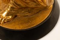 Theodore Doriot (French, 19th Century) Allegorical Figures (a pair) gilt bronze signed T. Doriot Height overall 16 inches.