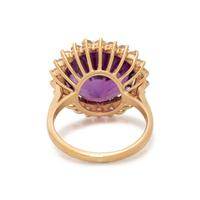 AMETHYST AND DIAMOND RING