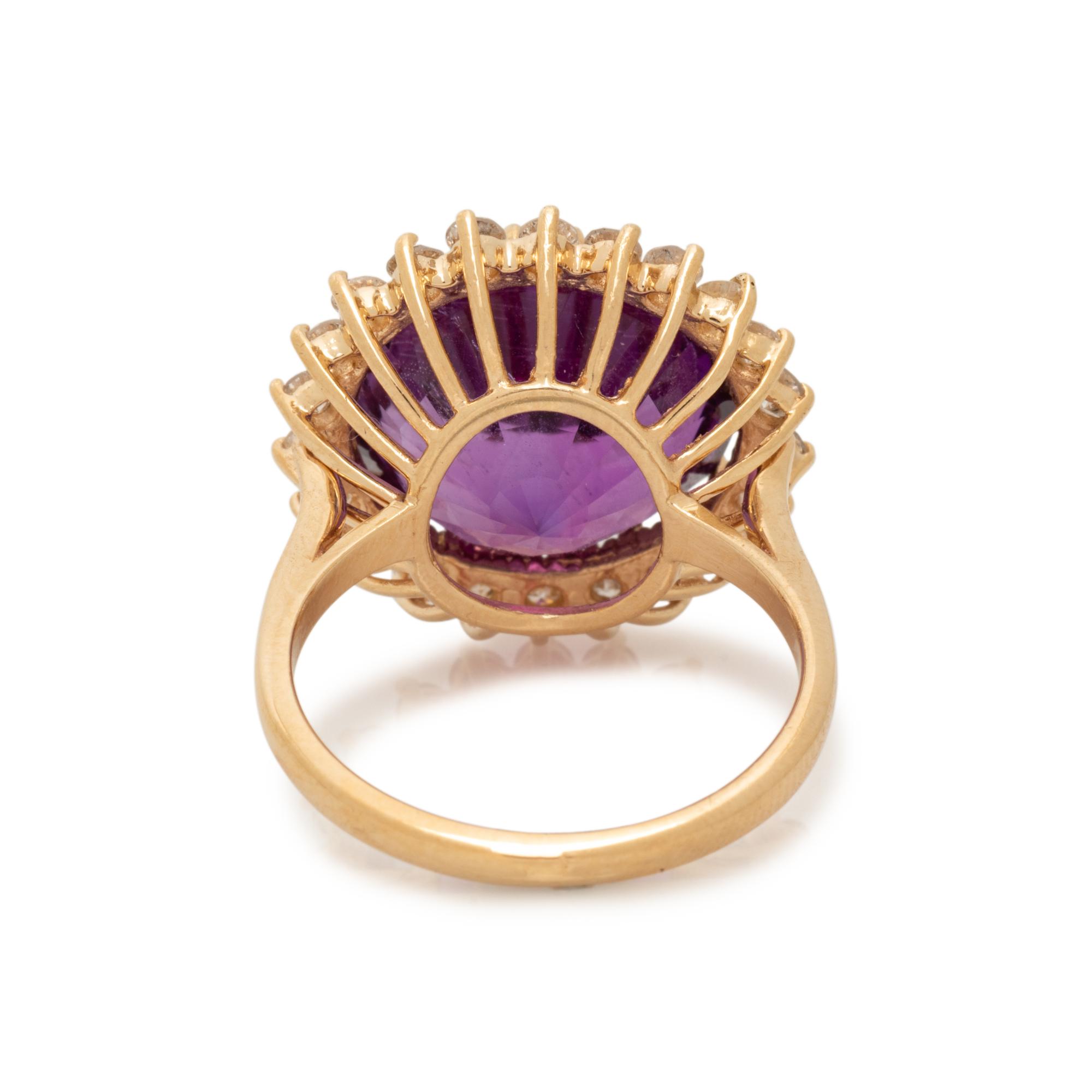 AMETHYST AND DIAMOND RING
