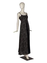 Bob Mackie Beaded Leopard Print Dress & Feather Jackets