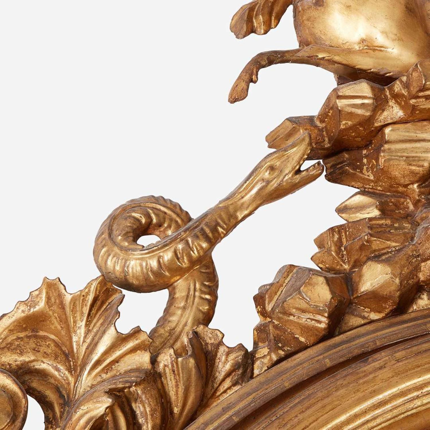 A Regency Carved Giltwood Convex Mirror Thomas Fentham & Co., circa 1810
