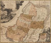 HOMANN, Johann Baptist (1663-1724). Judaea se Palaestina ob faeratissima Redemtoris vestigia hodie dicta Terra Sancta prout olim in Duodecim Tribus Divisa separatis ab invicem Regnis Juda et Israel. Nuremberg, [ca 1707].