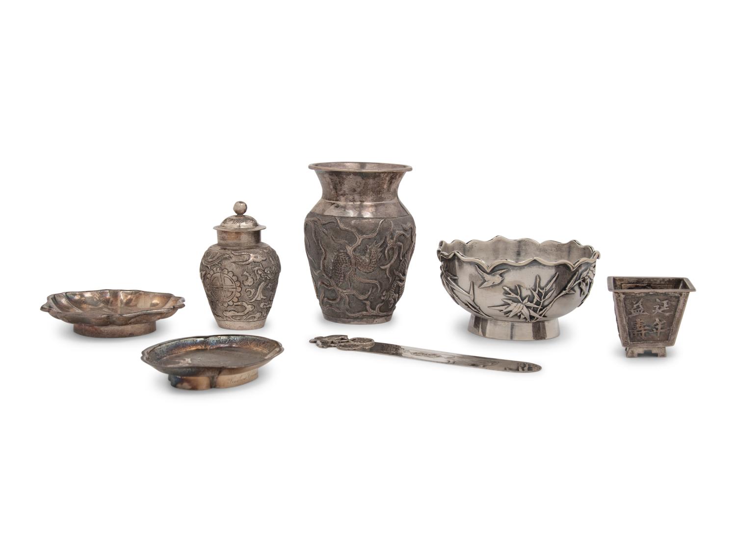 Seven Chinese Export Silver Articles