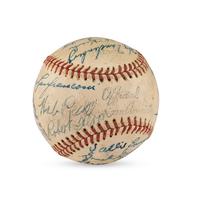 A 1942 Milwaukee Brewers Team Signed Autograph Baseball