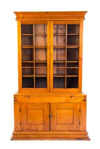 An American Cherry Secretary Bookcase, LATE 18TH CENTURY, Height 83 x width 52 x depth 18 inches. — LATE 18TH CENTURY,