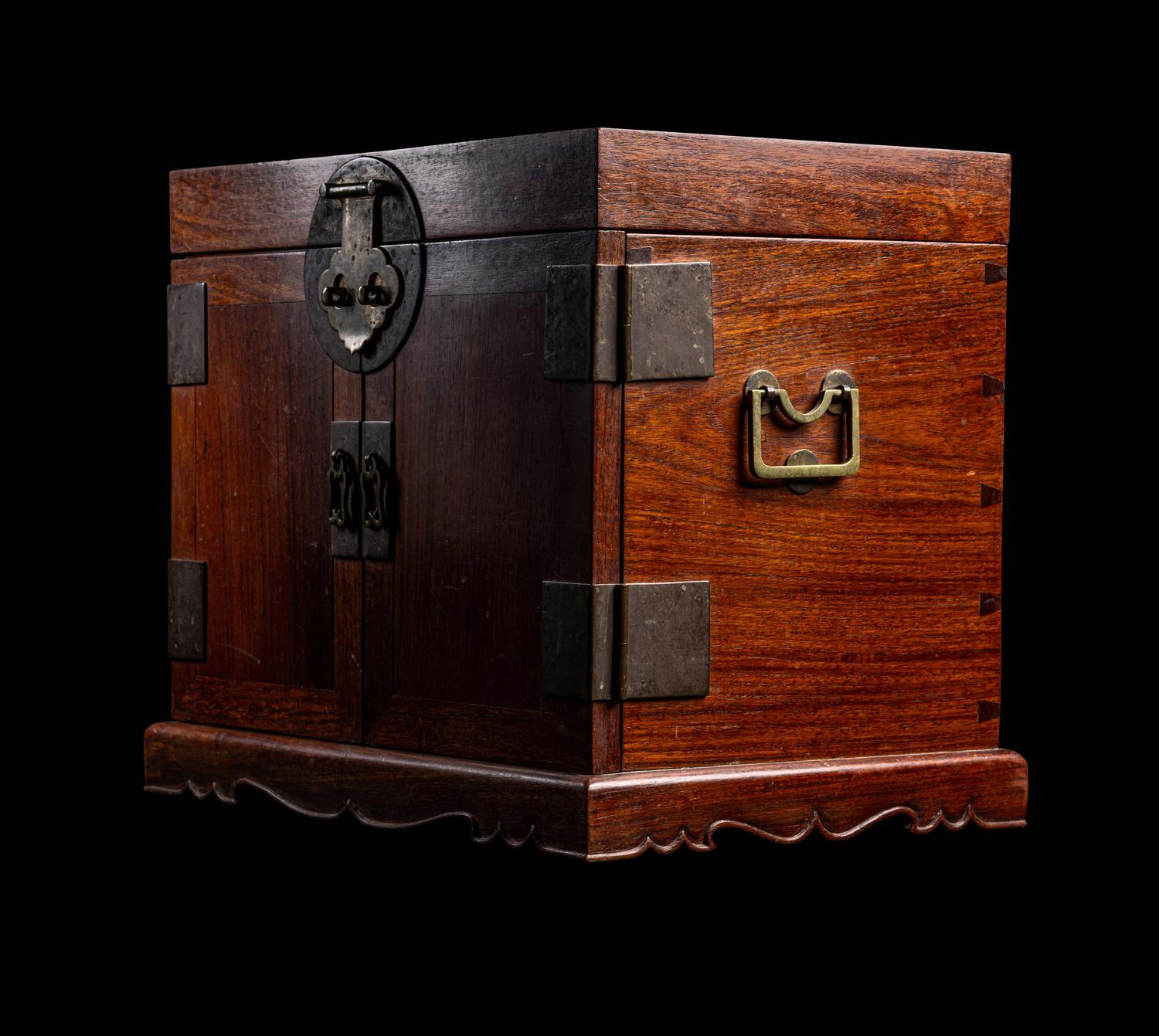 A Chinese Huali Wood Seal Chest
