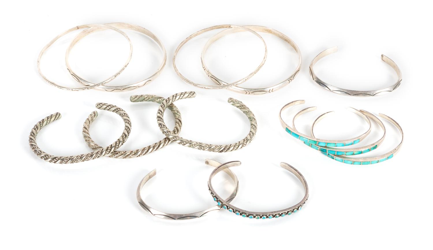 Group of Southwestern Guard Bracelets and Bangles