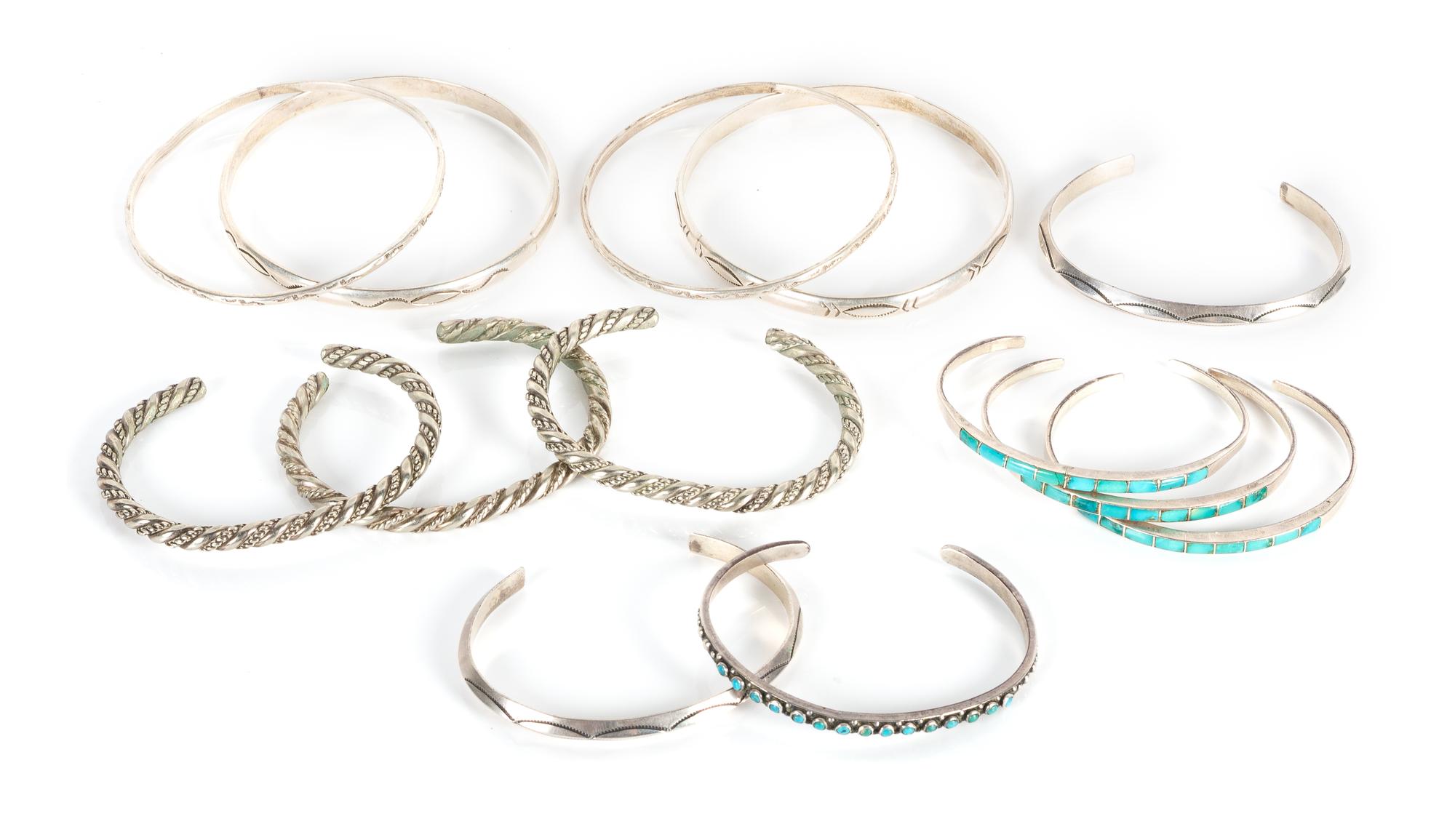 Group of Southwestern Guard Bracelets and Bangles