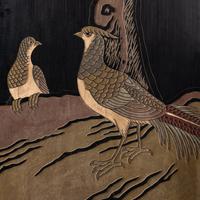 A Chinese Lacquer Twelve-Panel Floor Screen