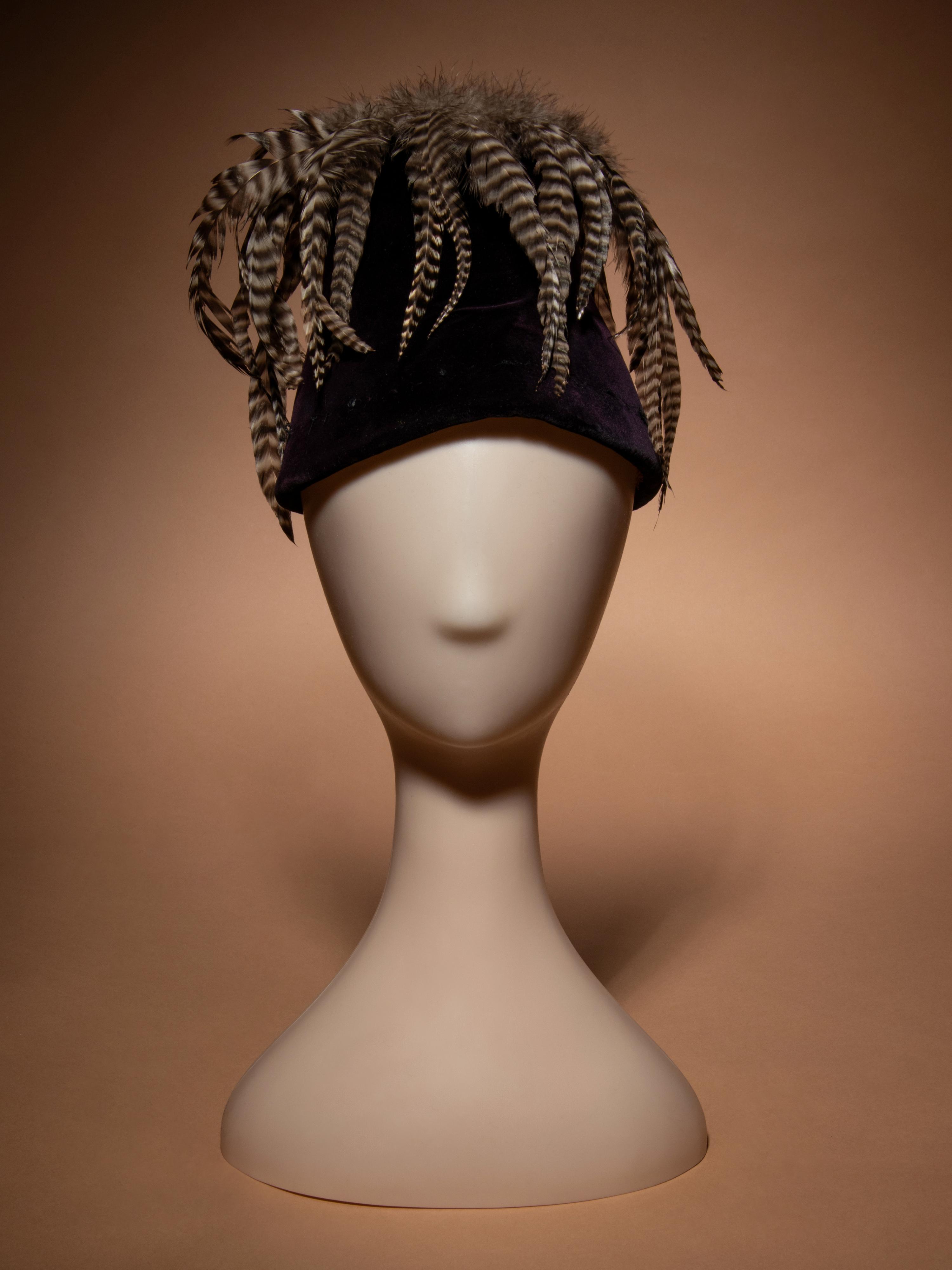 William J. Feathered Velvet Hat