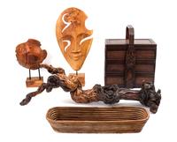 Five Decorative Wood Objects