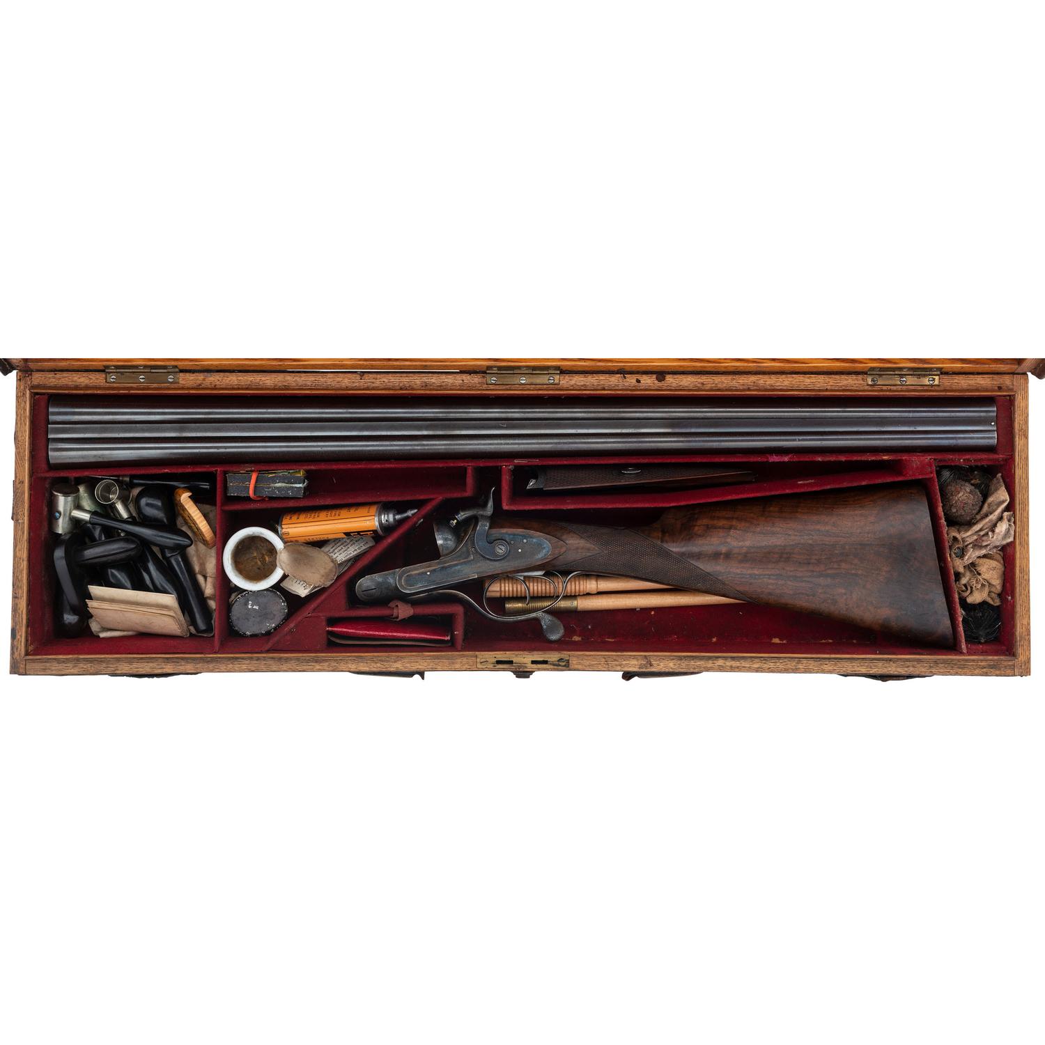 Purdey Hammer Gun 8 Gauge with Makers Case and Accessories