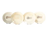 Four Transferware Decorated Creamware Plates