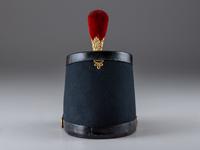 [MILITIA]. Ordnance Shako, possibly 9th New York Militia, identified to Welles. Manufactured by James S. Smith, New York.