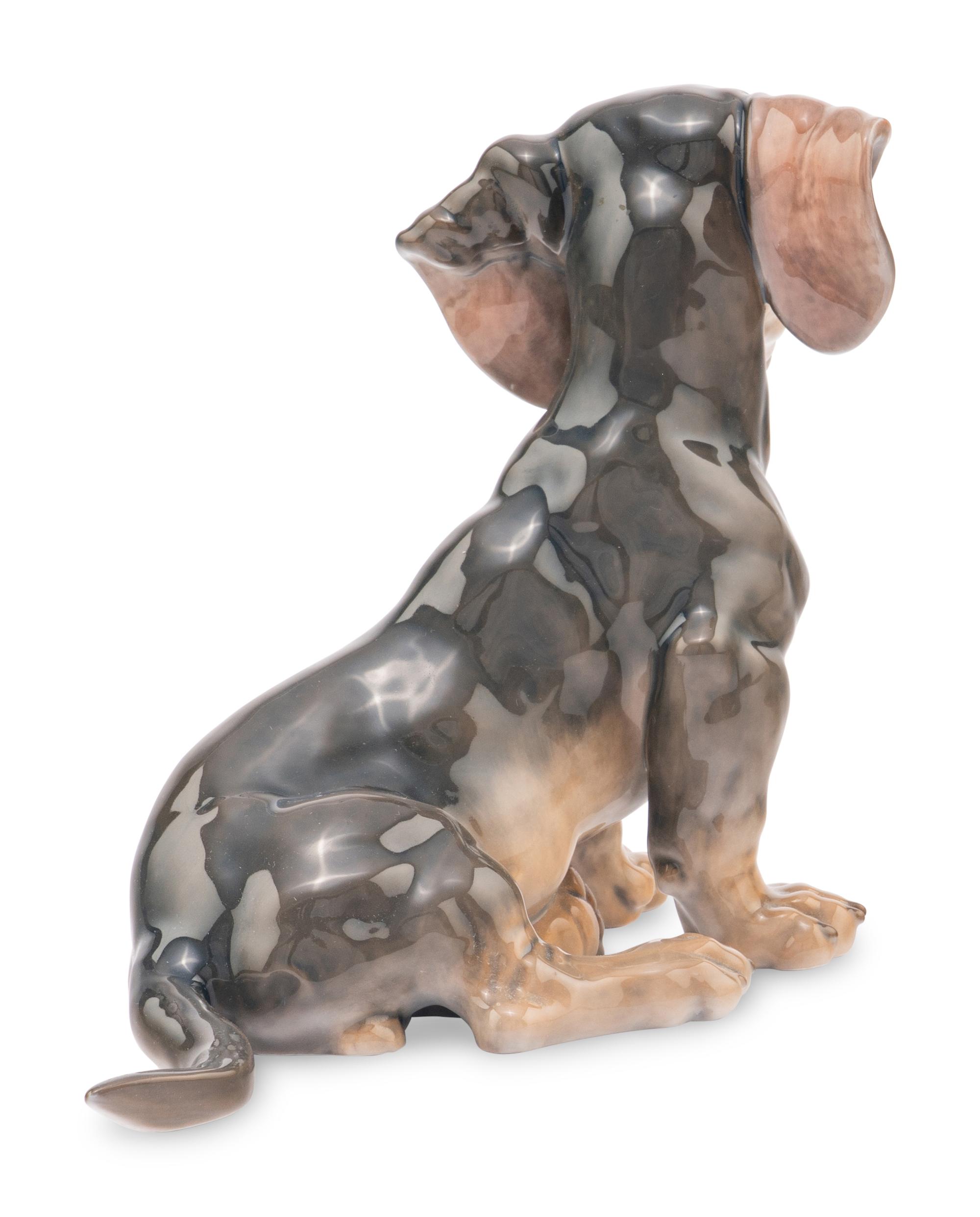 A Royal Copenhagen Figure of a Dachshund