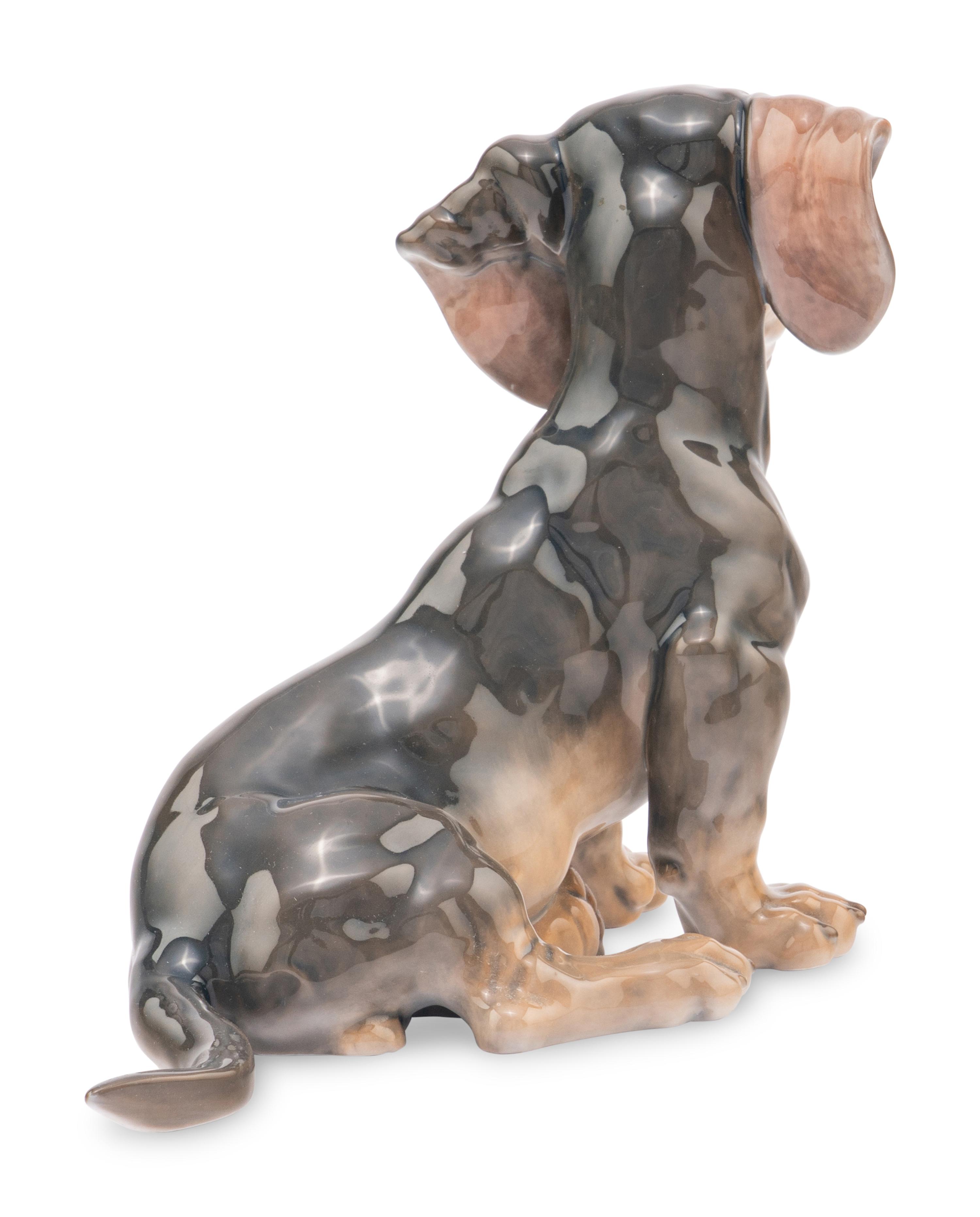 A Royal Copenhagen Figure of a Dachshund
