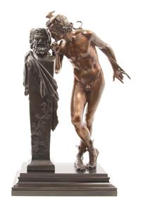 A French Bronze Figural Group Height overall 20 inches. — HIPPOLYTE ALEXANDRE JULIE MOULIN (1832-1884)