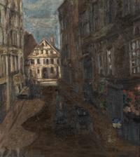 Artist Unknown 20th Century — European Street Scene
