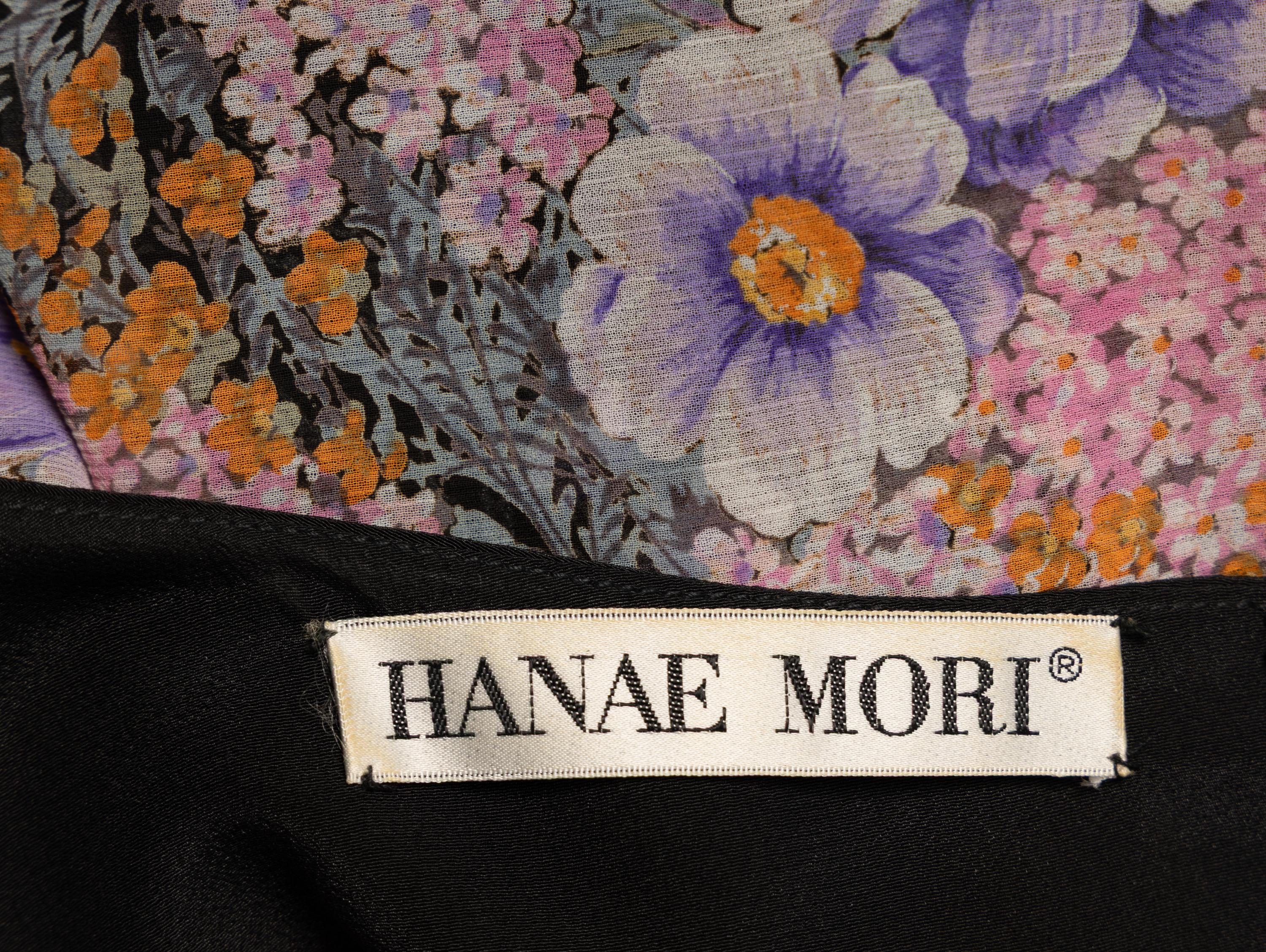 Hanae Mori, Layered Floral Tunic Gown