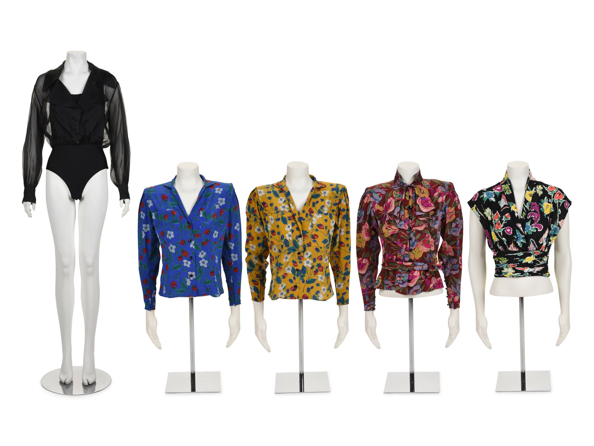 Eleven Designer Items: Five Tops and Five Skirts by Emanuel Ungaro and One Christian Lacroix Top, 1980s-90s