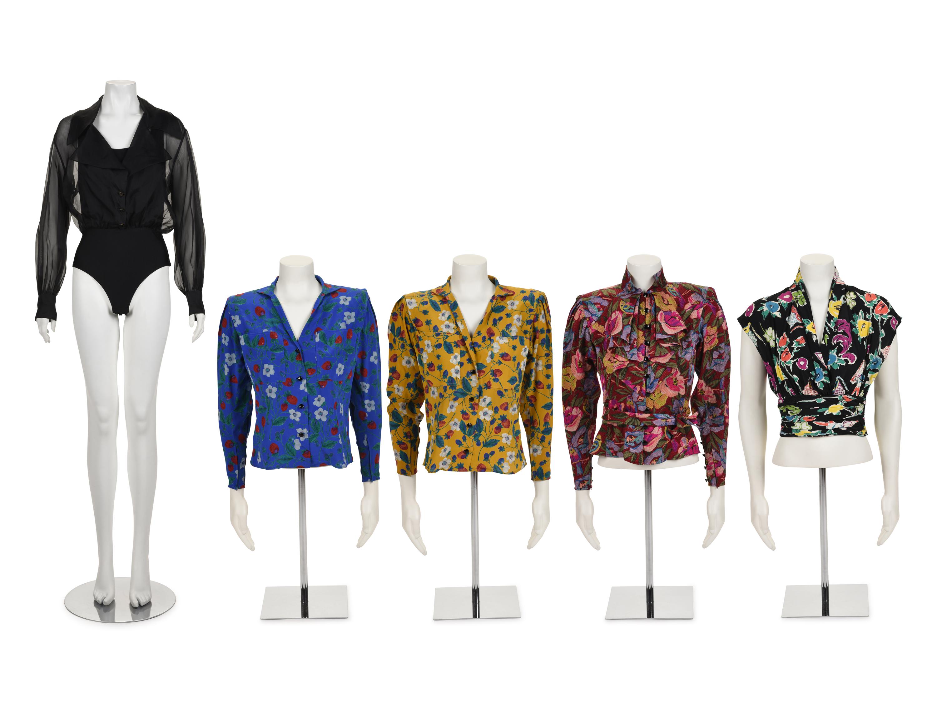 Eleven Designer Items: Five Tops and Five Skirts by Emanuel Ungaro and One Christian Lacroix Top, 1980s-90s