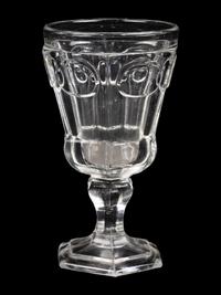 A Set of Five Russian Molded Glass Goblets
